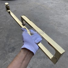 304 Stainless Steel Solid Base Shower Door Handles L Glass Door Pulls Towel Bar