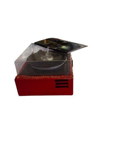 NWT Glitter Robert Stanley Glass Red Record Player Christmas Tree Ornament - Picture 4 of 10