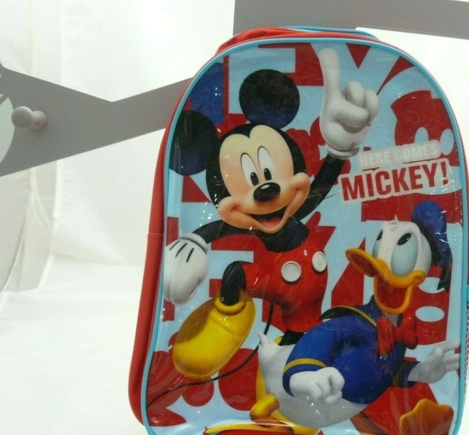 Disney sac à dos Mickey Donald rouge et bleu 31 x 25 x 10 cm env dès 3ans - Photo 1/2