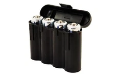 BLACK AA AAA BATTERY BATTERY PLASTIC STORAGE CASE HOLDER BOX USA SHIP