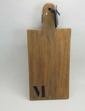 Pottery Barn Chateau Wood Cheese Cutting Board Monogrammed "M" 16.75" #9925