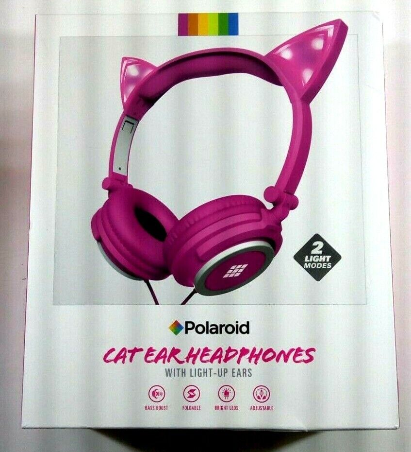 Polaroid Cat Ear Headphones With 2 Light Modes Led Lights For Sale Online Ebay