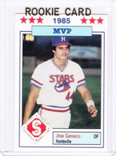 JOSE CANSECO ROOKIE CARD 1986 Huntsville Stars RARE BASEBALL RC Oakland A's!