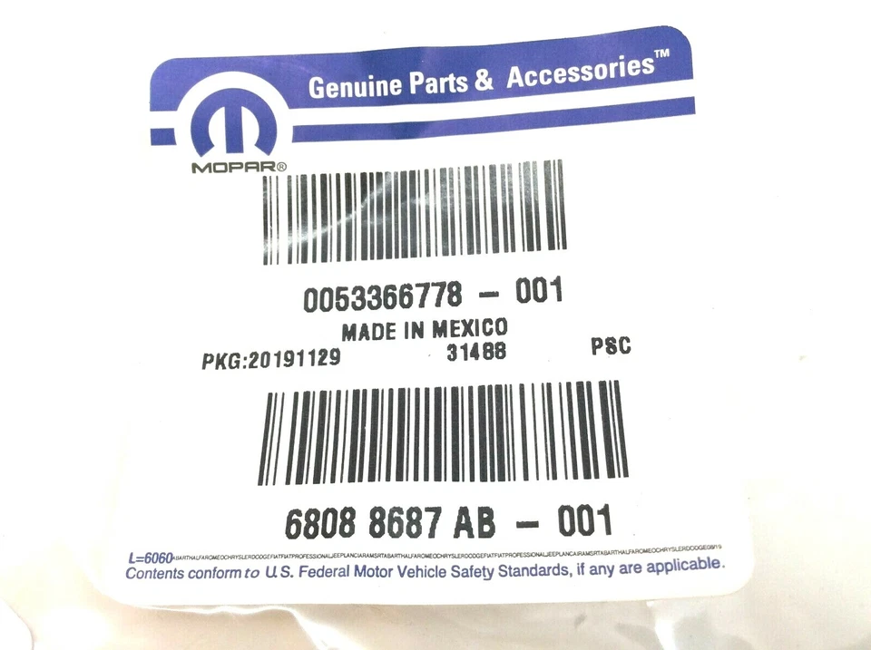 Faro antiniebla delantero izquierdo Dodge Journey 2011-2019 bisel negro nuevo OEM 68088687AB Foto 4 de 4