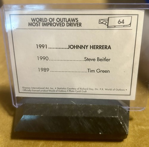 1991 World of Outlaws Racing, Tom Basinger, Card #64, In Protective Sleeve. - Picture 2 of 2