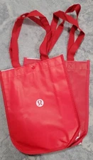 2x NWOT Lululemon Red Reuseable Shopper Bags Small 12x9x4
