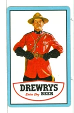 Single Vintage Playing Card Beer, "Drewry's Extra Dry"