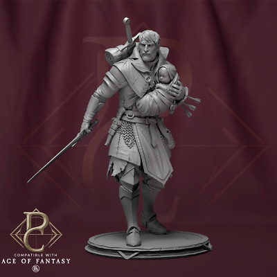 Human Sword Fighter Tabletop Miniature   Eon | Qumi