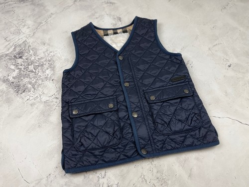 Burberry Navy Blue Diamond Quilted Padded Gilet Vest Size Age 3 3Y - Picture 6 of 21