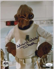Official Pix - Star Wars - Admiral Ackbar 8x10 photo signed by Tim Rose JSA COA