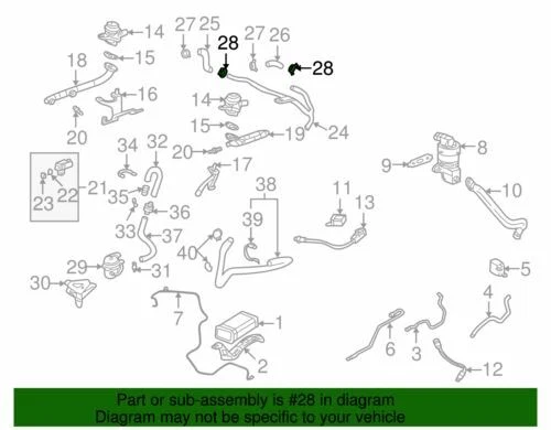 Conjunto de abrazadera de manguera de vacío genuino GM 1995-2012 Buick Chevrolet Pontiac 11609970 Foto 2 de 2