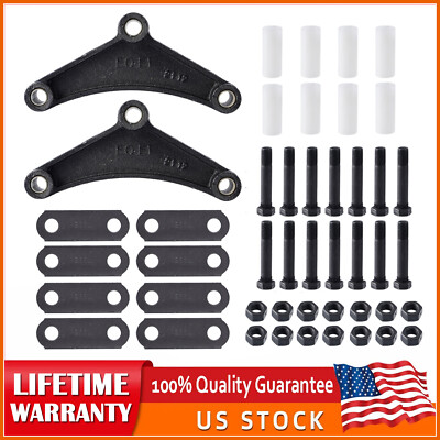 SPARKWHIZ Tandem Trailer Axle Shackle Kit Heavy Duty For Double Eye Spring US