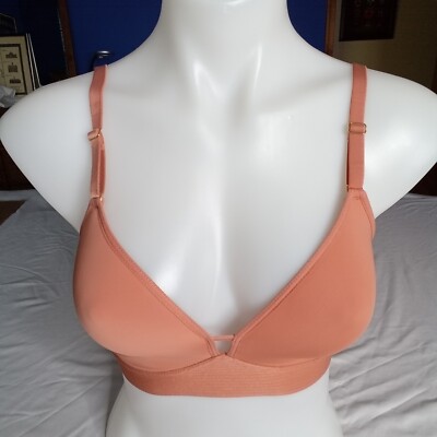 Lively The Spacer Bra 32D Terracotta Wireless Lightly Lined J-Hook NWT $48