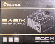 Solid Gear Basix Power Supply SDGR-500BX SATA 500W 120mm Cooling Fan