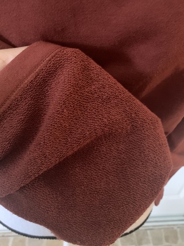 Women's Top XL (16-18) Puff Sleeves Red Brick 60% Cotton - Picture 4 of 6