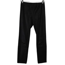 The Row Leather Leggings Medium Black Ankle Zip Straight Leg Pull On Pants