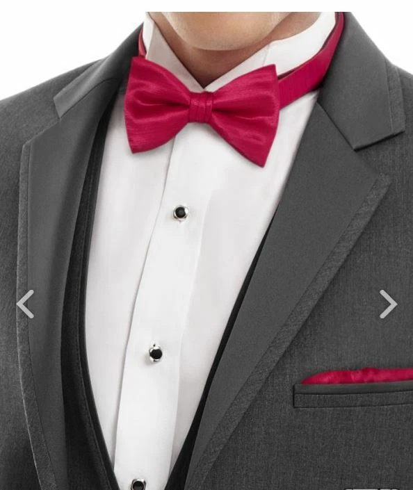 NUEVO Traje Esmoquin Jean Yves ACERO GRIS OSCURO CREPÚSCULO Muesca Carbón 2 Botones Gris Foto 2 de 3