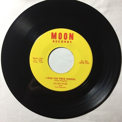 Allen Page w/The Deltones   Dateless Night / I Wish You Were Wishing 7'', 45 RPM