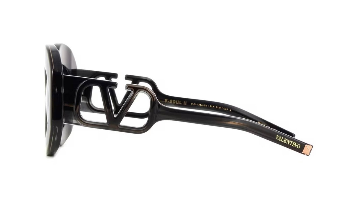 NWT Valentino V-SOUL-II-VLS-128A Black Swirl/Rose 56mm Sunglasses Valentino Garavani - V-Soul Snglasses in Black | Mitchell Stores main image 4
