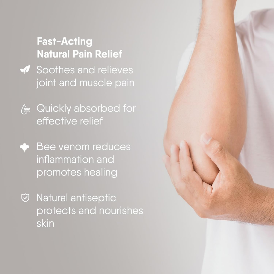 Naturebee Bee Venom Cream Natural Pain Relief for Joint & Muscle Pain