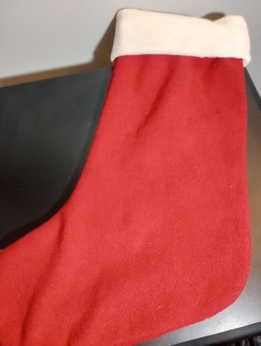 2 Christmas Stockings Red White Terry Cloth Snowflakes Vintage Style Stocking - Picture 17 of 17