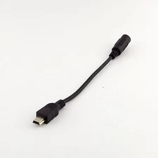 DC Power Supply Plug Adapter Female 5.5 x 2.1mm To Mini USB 5 Pin Charging Cable