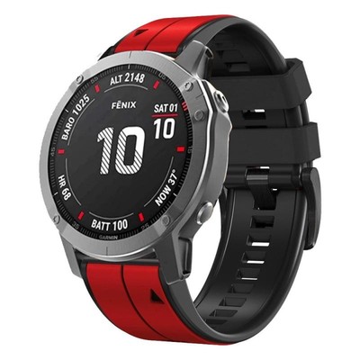 AMSOH Cinturino di ricambio in morbido silicone per orologio GPS Garmin Fenix 3 / Fenix 3 HR con accessori per orologi, agata