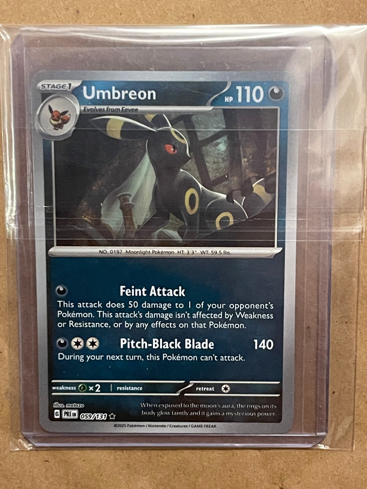 Umbreon (Poke Ball Pattern) 059/131 Rare SV: Prismatic Evolutions Pokemon TCG NM