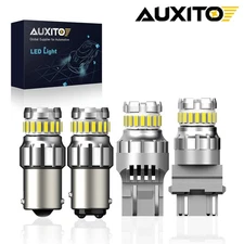 7443 7440 LED Red Strobe Flash Blinking Brake Stop Tail Parking Light Bulbs 3157