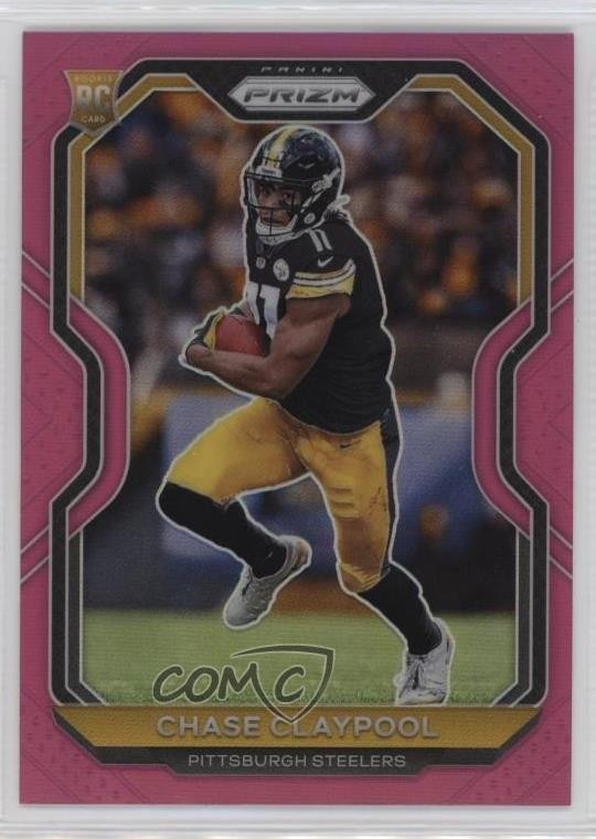 2020 Panini Prizm Rookie Pink Prizm Chase Claypool #392 Rookie RC 13c1