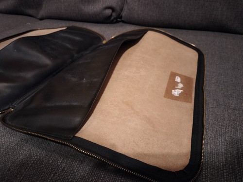 Vintage Leather Document Zip Around Case - Picture 8 of 12