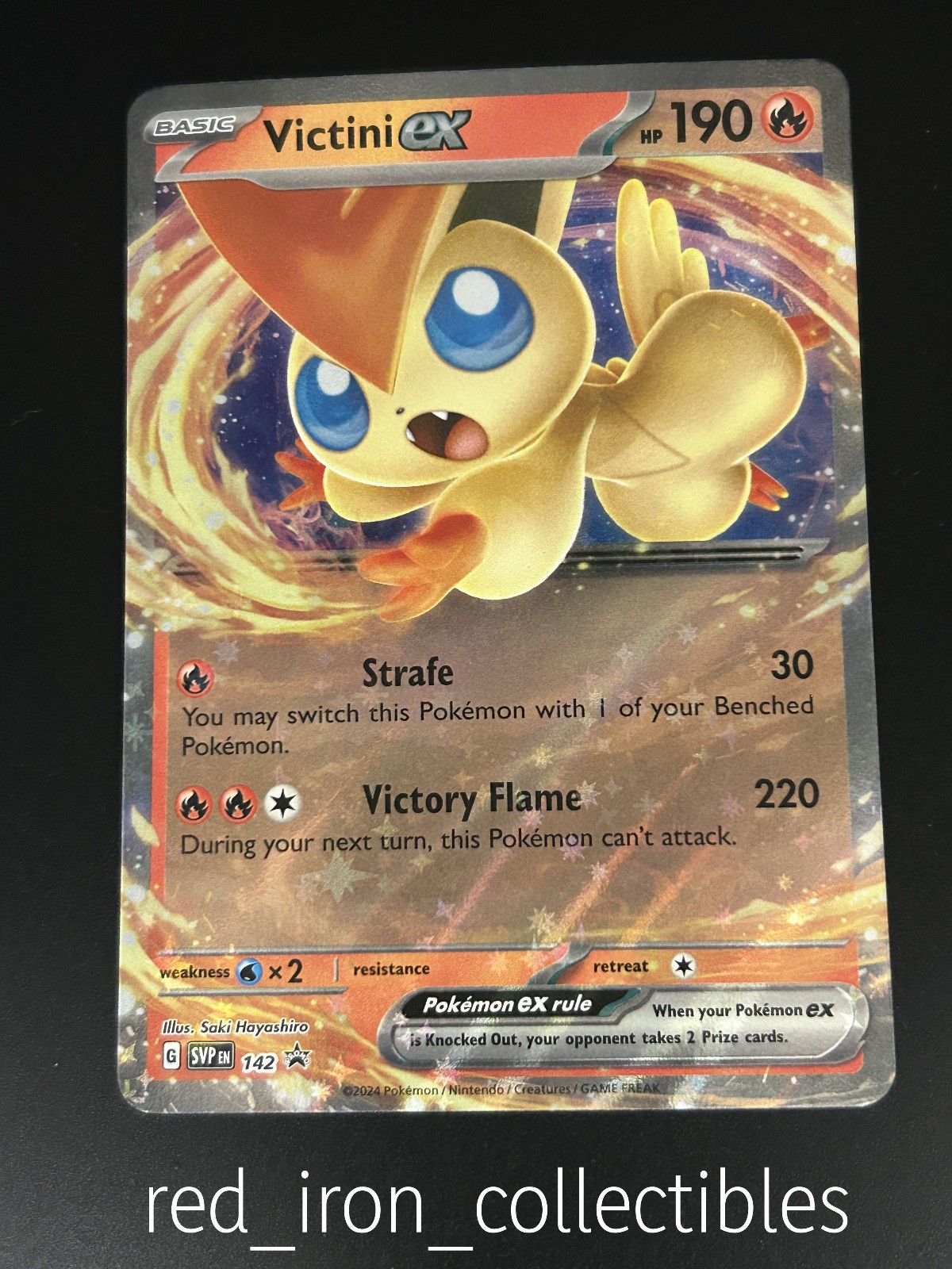 Victini EX 142 SVP Scarlet & Violet Black Star Promo Pokemon Card NM