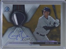 2017 Bowman Chrome Relics Gold 27/50 Greg Bird #CAR-GB Auto 2g6