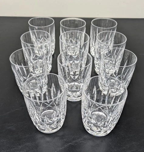 Vintage Waterford Crystal Kildare 12 Oz Flat Tumblers Barrel Shape 4-1/2”
