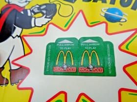 McDonald's Monopoly SEGA Saturn French Fry Holders W/ Unpulled Tabs