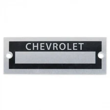 Blank Data Vin Plate - Chevrolet 