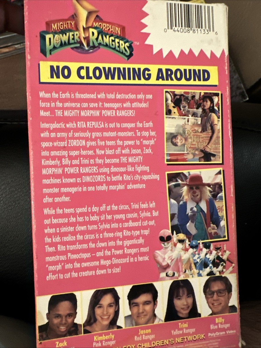 Mighty Morphin Power Rangers - No Clowning Around (VHS, 1993