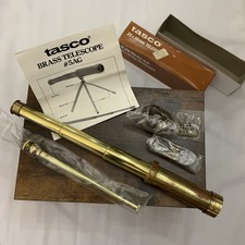 Vintage 1982 Tasco 25x30mm Telescope With Leather Case In Box Made In Japan