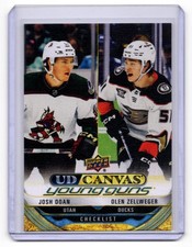 2024-25 Upper Deck UD Canvas Young Guns Checklist Josh Doan / Olen Zellweger