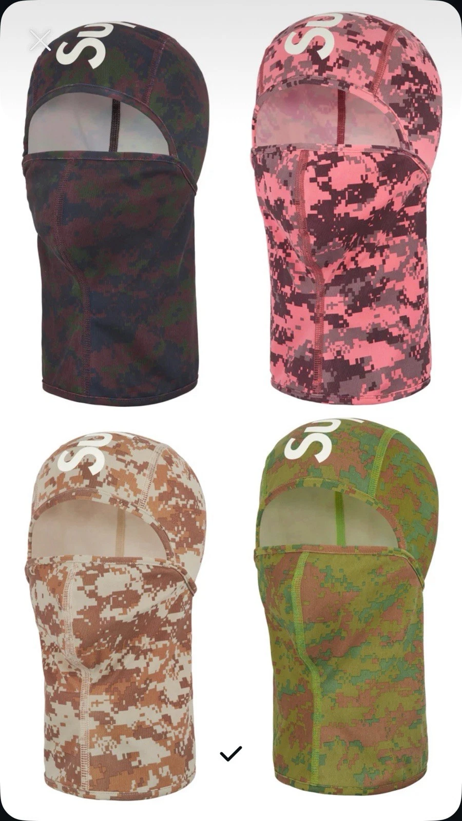 4 Pack Supreme Heat Reactive Digo Camo Balaclava 2025 Order Confirmed