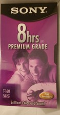SONY TAPES ,VHS , SONY T-160 VHS BLANK TAPES PREMIUMGRADE SEALED LOT OF 4