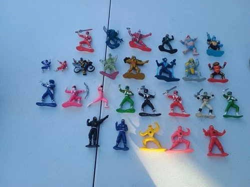 1993 Vintage Bandai Mighty Morphin Power Rangers PVC 3" Mini Figure Lot Of 27