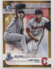 2018 Bowman Draft Topps.com Online Exclusive 5x7 Gold 1/10 Lenny Torres Jr n1u