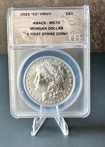 Nice! 2021 -CC Perfect Morgan Silver Dollar Proof Coin graded MS-70 ANACS. ~ 246