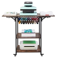 VEVOR Heat Press Table 3 Tier Movable Heat Press Stand Foldable Heat Transfer Ma