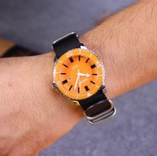 44MM ADDIESDIVE Quartz Diver Sports Watch Men's Nylon Waterproof Luminous NEW