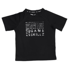 H&M Sport, Trainingsoberteil, Gr&ouml;&szlig;e: 98/104, Schwarz, Polyester, Print #x7h