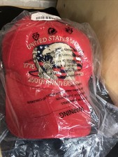 250th Anniversary Hat, Embroidered Eagle Flag Liberty Bell Design, Red
