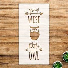Reusable Owl Stencil for Wall Art Crafts - Inspirational Mylar Template by St  