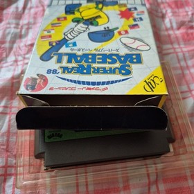 NES Fc Super Real Baseball 88 With Box Theory Famicom Software JPN  Vintage Limi